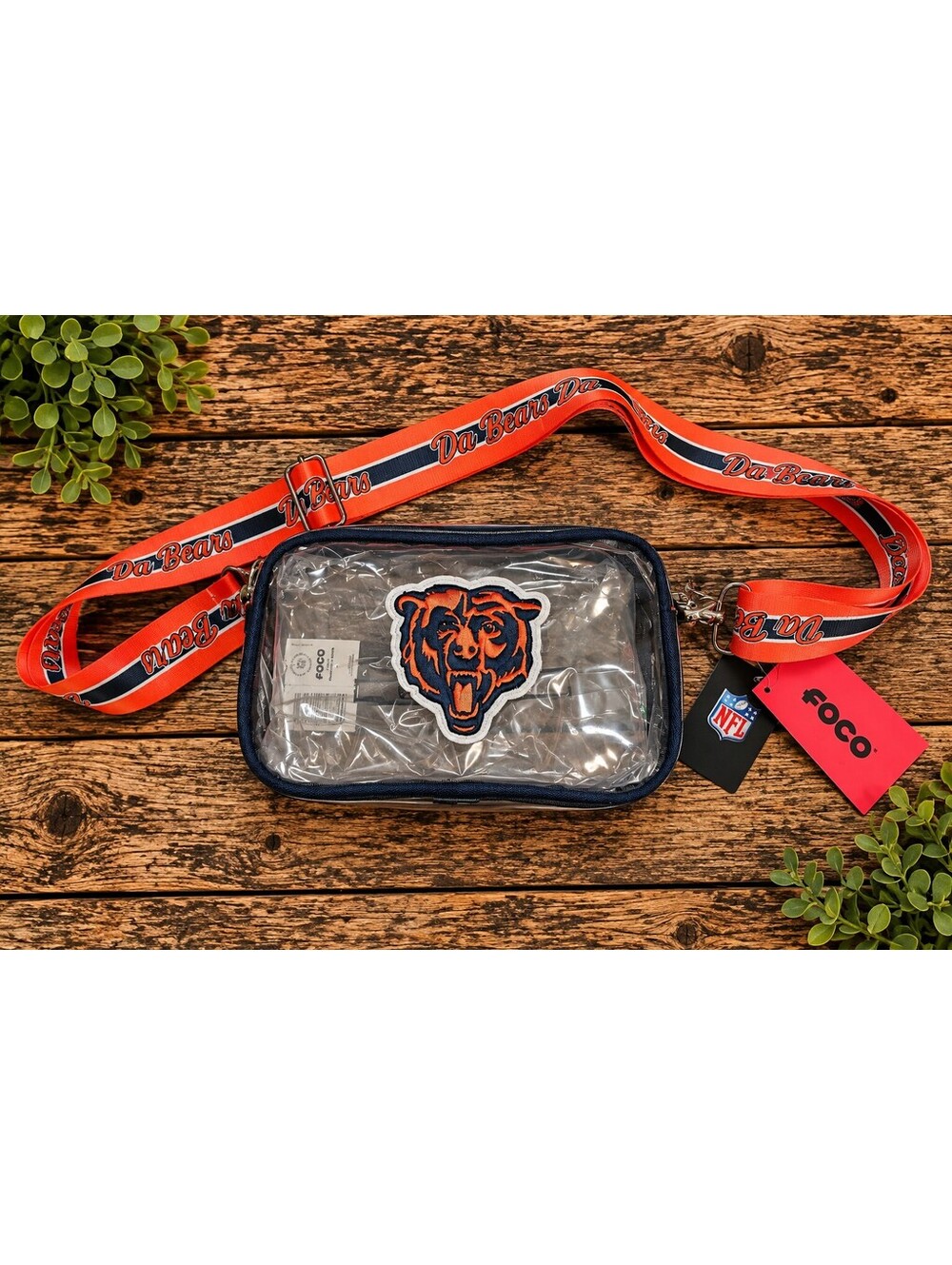 FOCO Chicago Bears clear crossbody bag